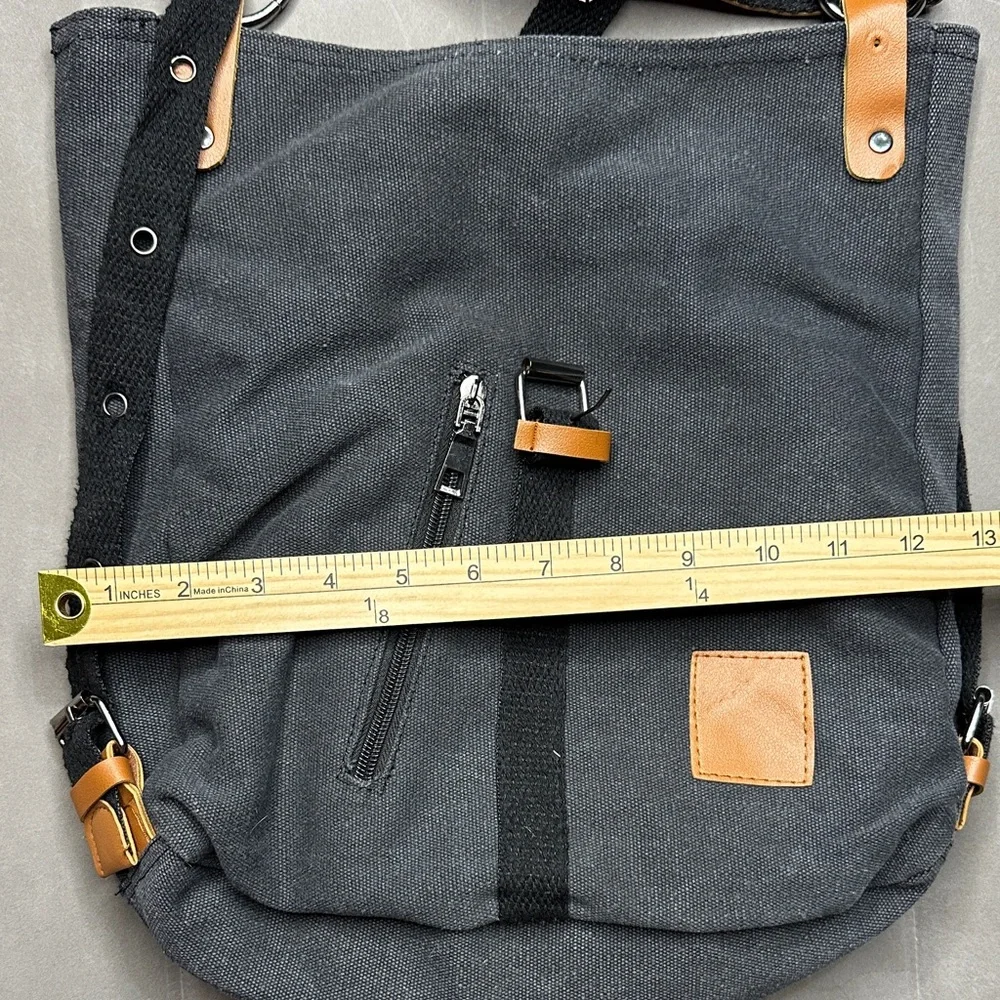 Convertible‎ Shoulder Backpack Bag Charcoal Gray